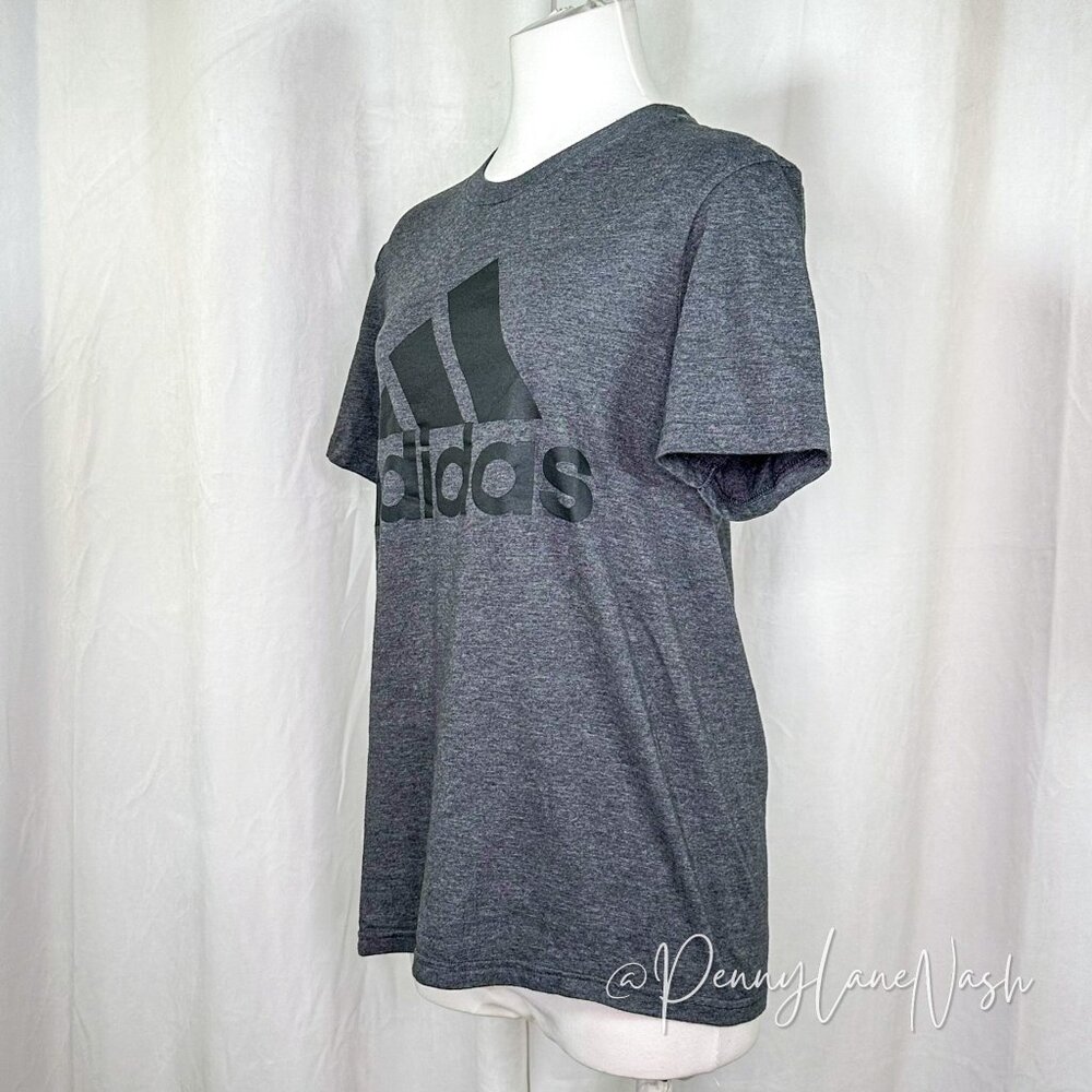 Adidas Amplifier Badge Of Sport Classic Logo T-Shirt Dark Gray - Picture 7 of 7